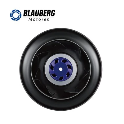 175 mm 48 V motor 0-10 V rotorový extraktor DC dozadu zakrivený odstredivý ventilátor