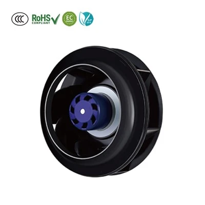 225 mm IP55 10v Speed ​​Control EC dozadu zakrivený priemyselný radiálny radiálny odstredivý ventilátor
